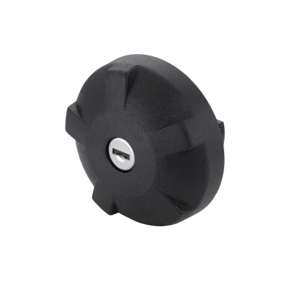 Immagine di HELLA 8XY 007 747 001 Tappo, Serbatoio carburante 66 con serratura, chiave Plastica nero senza cerniera fissa/nastro fissaggio RENAULT: CLIO 2