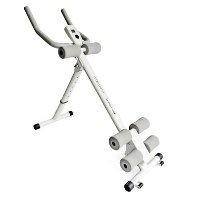 Immagine di TechFit Panca per Addominali Palestra Pieghevole Attrezzatura di Fitness Verticale, Supporto l&#039;Addome Fermo, Dispositivo Vita, Piattaforma Resistenza (Bianco)