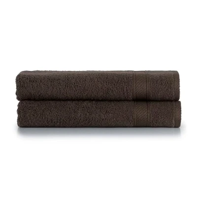 Immagine di nottoc Telo Doccia Marrone Scuro, Set Asciugamani Super Assorbenti, ad Alto Assorbimento, 100% Cotone, 2 Asciugamano (70x140cm)
