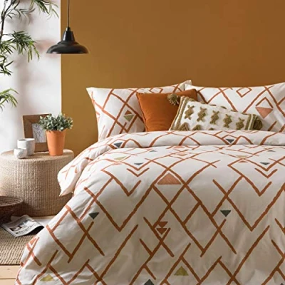 Immagine di furn. Set Copripiumino Inka, Mattone, Singolo