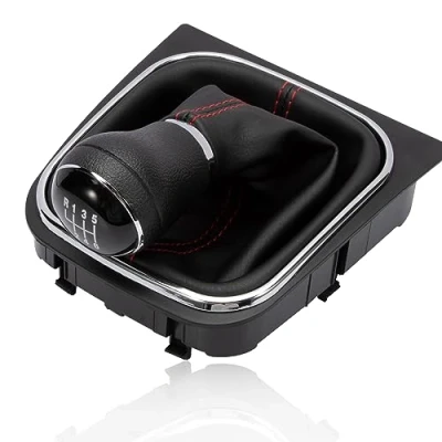Immagine di Konuooer pomello del cambio + cuffia telaio 6 velocità compatibile con Golf 5 per EOS Scirocco 3 Jetta 1K0711113 5K0711113 1K8711113