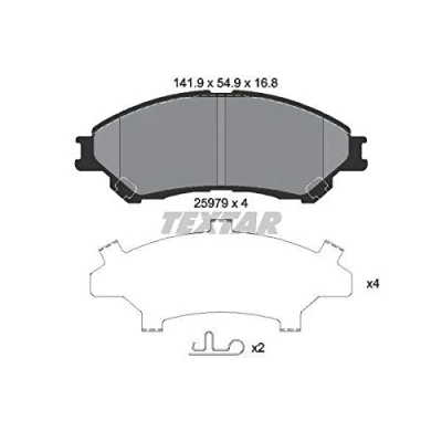 Immagine di TEXTAR 2597901 Kit pastiglie freno con segnalatore acustico usura accessori SUZUKI: Vitara IV SUV, SX4 II S Cross