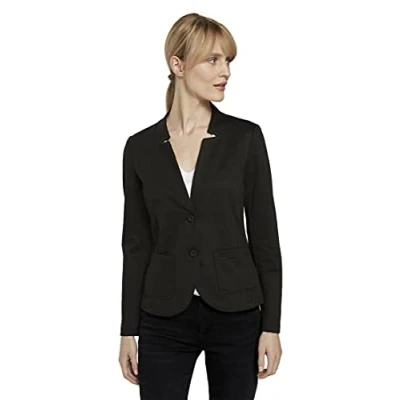 Immagine di TOM Tailor Structured Ottoman Blazer Blazer, Donna, Taglia: Large, Deep black