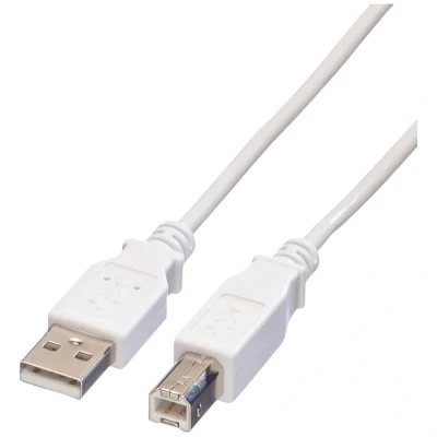 Immagine di Value Cavo USB 2.0 Spina A, B 3.00 m Bianco Schermato 11.99.8831