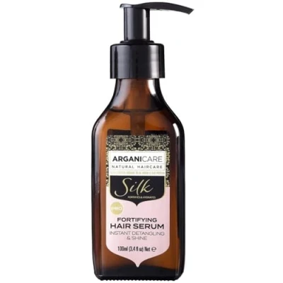 Immagine di Arganicare,siero biologico all&#039;olio di argan e seta lisciante anti crespo per capelli, trattamento capelli crespi secchi o danneggiati. 100 ml.