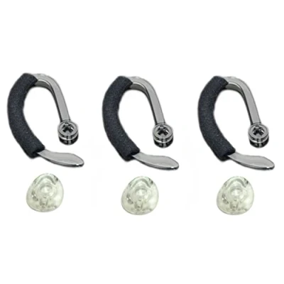 Immagine di 3 gommini di ricambio per auricolari della stessa dimensione + ganci le orecchie kit in schiuma Plantronics CS540 Savi W440 W740 W745 WH500 Earhook Ear Bud Part (Medium M)