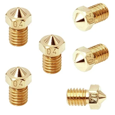 Immagine di 3D FREUNDE 6 * 0.4mm Set ugello hotend per estrusore bowden reprap we3d V5 / V6 compatibile con J head in ottone stampante a filamento da 1,75 mm