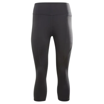 Immagine di Reebok Wor Pp Capri Leggings a 3/4 da Donna, 3/4, GS1960, Nero (nghblk), XS