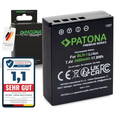 Immagine di PATONA Premium Batteria Ricambio per Olympus BLH 1, BLH1 Batterie 2400mAh Compatibile con OM D EM 1 Mark2, OMD EM1 Mark III, E M1X