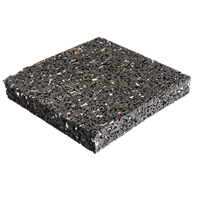 Immagine di ANRO Set di 10 tappetini antiscivolo per costruzioni, terrazze, antivibrazione, in gomma, dimensioni 100 x 15 mm, colore nero