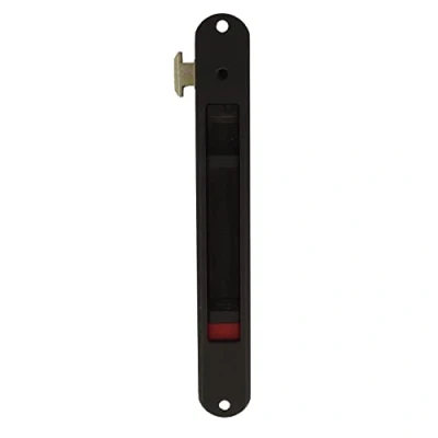 Immagine di Amig 22655 Chiusura finestre e Porte scorrevoli MOD.3650, Serratura a Gancio da Incasso, in Alluminio Finitura Nera, Dimensioni: 174 x 23 mm, Nero, 0