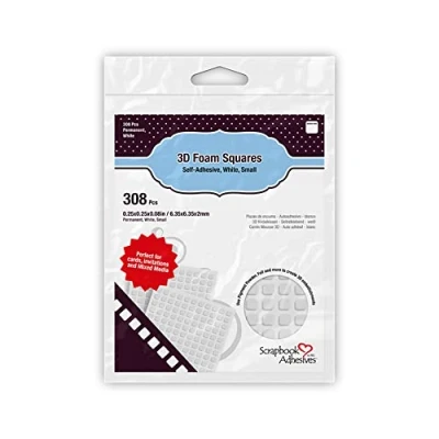 Immagine di Scrapbook Adhesives by 3L 3D Foam Squares, bianco