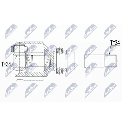 Immagine di NTY NPW CT 106 Kit Giunto Omocinetico Cambio manuale a 6 marce Assale anteriore Dx CITROËN: C3 Aircross 2
