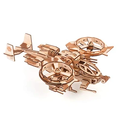 Immagine di Puzzle in Legno 3D, Fai Da Te Assemblare Aerei Giocattolo Assemblaggio Modello Artigianato Educativo per Bambini Adulti