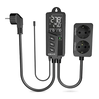 Immagine di Elitech STC 1000Pro Termoregolatore Digitale Termostato Temperature Controller, Dual Relay 220v con Sonda, Per Acquari, Rettili, Riscaldatori