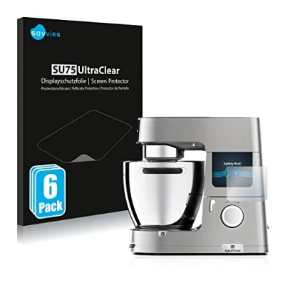 Immagine di savvies (6 Pezzi Pellicola Protettiva per Kenwood KCL 95 cooking chef XL. Protezione Schermo Trasparente