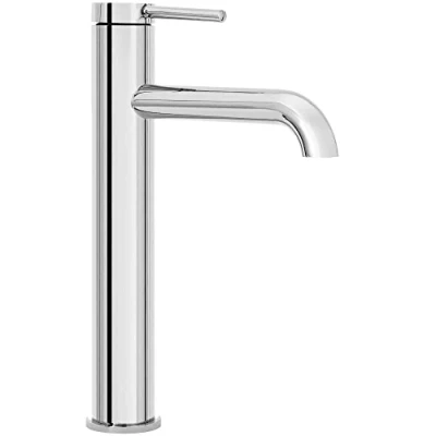 Immagine di Rea rubinetto PER LAVABO CROMATO HIGH SPOT Miscelatore da bagno in ottone monocomando regolabile caldo e freddo (cromato)
