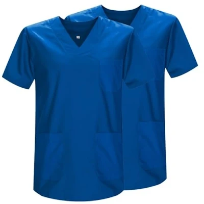 Immagine di MISEMIYA Confezione 2 Pz Sanitari CASACA Unisex Divise SANITARIE MEDICHE RIF. 817 * Large, Blu 37 21