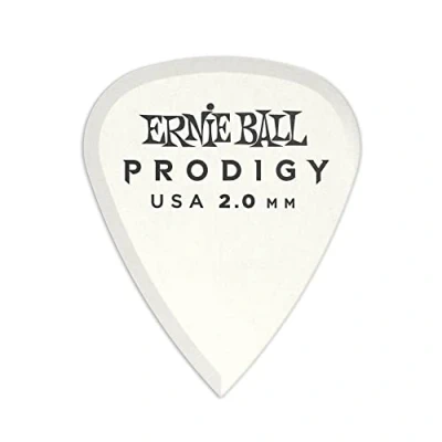Immagine di Ernie Ball, Prodigy Standard, Plettri da 2,0 mm, colore bianco, confezione 6