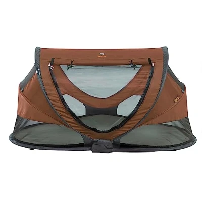 Immagine di Deryan Culla da viaggio per bambini con materasso dalla nascita a 4,5 anni pop up Tenda montare in 2 secondi inclusa zanzariera e borsa 136x84x62cm