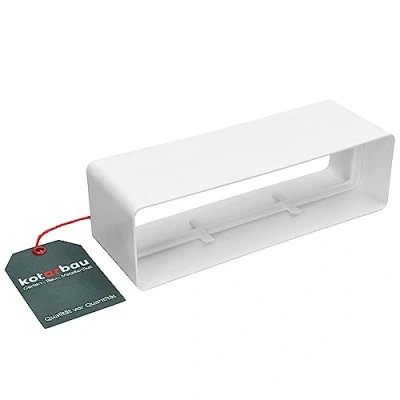 Immagine di KOTARBAU® raccordo per sistemi di ventilazione 205 mm x 60 canale piatto connettore tubo rettangolare bianco condotto scarico efficace in plastica
