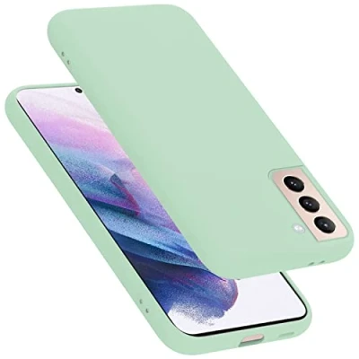 Immagine di Cadorabo Custodia compatibile con Samsung Galaxy S22 (NON ADATTO a Lite, Plus, Ultra) in LIQUID VERDE CHIARO Morbida Cover Protettiva Sottile di Silicone TPU Bordo Protezione Slim Case