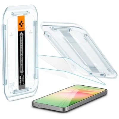 Immagine di Spigen Glas.tR EZ Fit Vetro Temperato compatibile con Samsung Galaxy S24 FE, 2 Pezzi, Installazione Facile, Cristallino, Durezza 9H Pellicola prottetiva