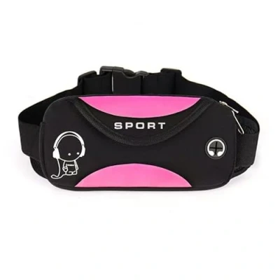 Immagine di LEXICAMHS Marsupio Running per Ragazzi e Ragazze, Cintura da Corsa Cellulare, Smartphone, Cellulare Bambini, Logo Riflettente (Pink)
