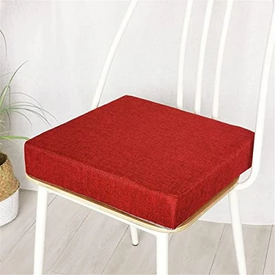 Immagine di Cuscino per Sedia in Memory Foam, Treers Cuscini Sedie Quadrati ? Supporto e Stabilità Perfetti Rivestimento Lavabile da Ufficio a rotelle (Rosso Mattone,50x50x8cm)