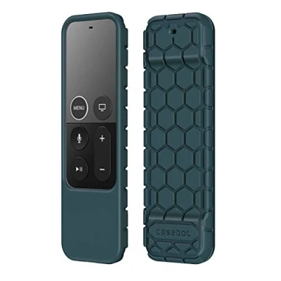 Immagine di Fintie Anti Slip Remote Case Custodia Cover protettiva in silicone per Apple TV 4K 5th / 4th Generation Siri telecomando incluso (Dark Cyan)