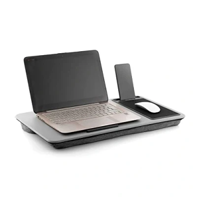 Immagine di InnovaGoods® scrivania portatile per computer con cuscino XL Deskion, lavora o studia comodamente ed ergonomicamente, un design da e XL, ideale casa ufficio.
