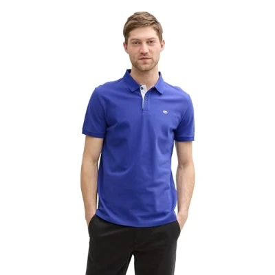 Immagine di TOM Tailor Basic WITH Contrast Polo, Uomo, Taglia: XL, Crest blue
