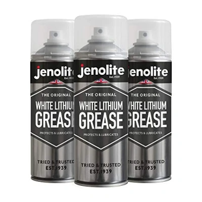 Immagine di JENOLITE Aerosol di grasso al litio bianco Lubrificante a lunga durata Ridurre l&#039;attrito e l&#039;usura sulle parti metalliche 3 x 400ml