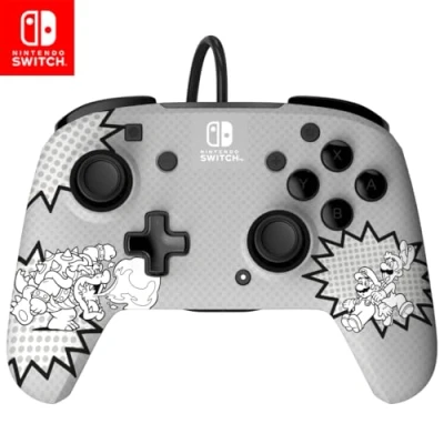 Immagine di PDP Switch Rematch cablato controller COMIC STRIP BROS licenza ufficiale by Nintendo Customizable buttons, sticks, triggers, and paddles Ergonomic Controllers