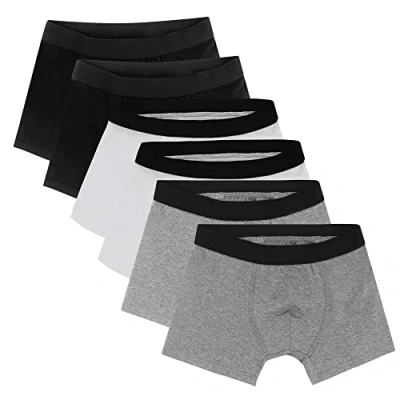 Immagine di 6 Pezzi Boxer Bambino Ragazzi Misto Ragazzo Mutande Biancheria Intima da in Cotone, Boy Cotone Slip Intimo 1603BWG 146/152