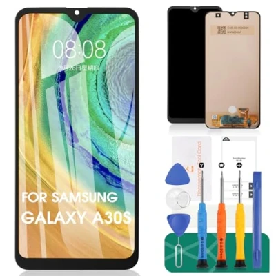Immagine di schermo LCD TFT per Samsung Galaxy A30s Sostituzione dello SM A307F Touch Digitizer Kit senza cornice (nero, nessun riconoscimento delle impronte digitali)