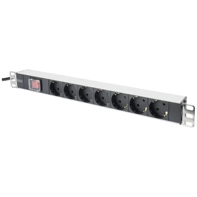Immagine di Digitus DN 19 PDU 7S pollici Multipresa per armadio rack Presa schuko con interruttore