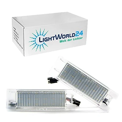 Immagine di LIGHTWORLD24 Illuminazione targa a LED di ricambio per Ope l Zafira B Vectra C Corsa D Insigina Astra J H Adam Cascada Meriva A/B Tigra Twin Top Xenon 2 pezzi
