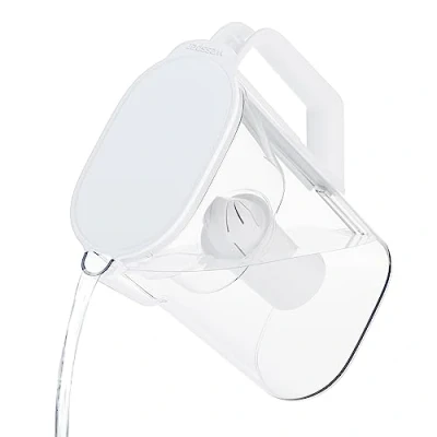 Immagine di Wessper Caraffa Filtrante da 2,7 l, Acqua della porta Frigorifero, Brocca per Acqua, Filtro senza BPA, Compatibile con i Filtri Brita Classic, Bianco