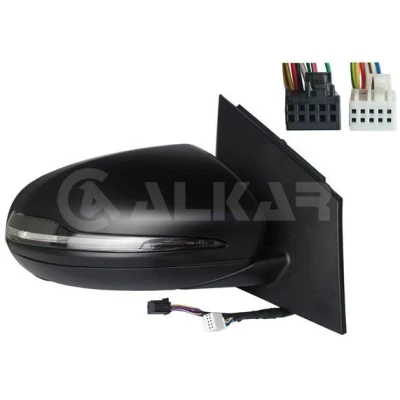 Immagine di Specchietto retrovisore esterno Alkar 6142214 Dx con la prima mano elettrico termico, memoria, asferico per veicolo guida a Sx