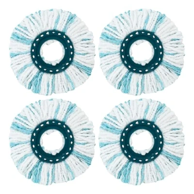 Immagine di 4 Pezzi per Leifheit CLEAN Twist Disc Mop Ergo Ricambio Mocio Kit, Rotomop Ricambio, Di in Microfibra, Buona Capacità Assorbimento, Adatto A Tutti I Tipi Pavimento
