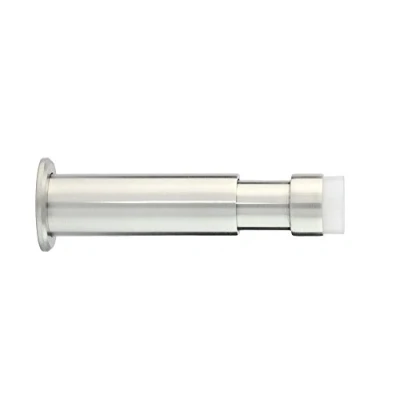 Immagine di EVI Herrajes Fermaporta Pour Mur regolabile 88 125 mm Gomma Bianca Acciaio Inox Finitura Opaca Compresi utensile, vite + tassello di fissaggio Mod. I 182BTPRAM