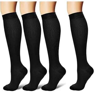 Immagine di Calze a compressione per donna e uomo 15 20 mmHg corsa, allattamento, circolazione recupero, escursionismo, viaggio volo