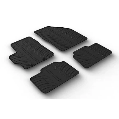 Immagine di Gledring 0879 Set tappetino Gomma anteriore e posteriore 4 nero