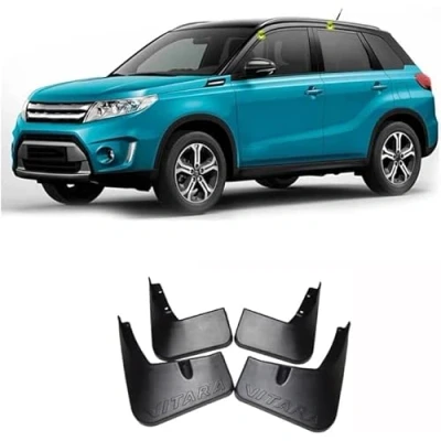 Immagine di MADPIE 4 Pezzi Auto Parafanghi per Suzuki Vitara 2016 2023, Anteriori Posteriori Paraspruzzi Impermeabile e Resistente Antispruzzo Parafango