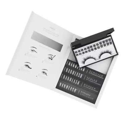 Immagine di Starter kit per extension ciglia a grappolo fai da te Nanolash DIY completo applicare le finte casa, (Nero, HEARTBREAKER)