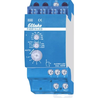 Immagine di F4SR14 LED Eltako RS485 Bus Attuatore interruttore 4 canali Guida DIN Potenza di commutazione (max) 1800 W