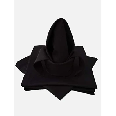 Immagine di Lemos Home Tovaglioli in Tessuto di Cotone, 45 x cm, 4 Pezzi, Colore: Nero