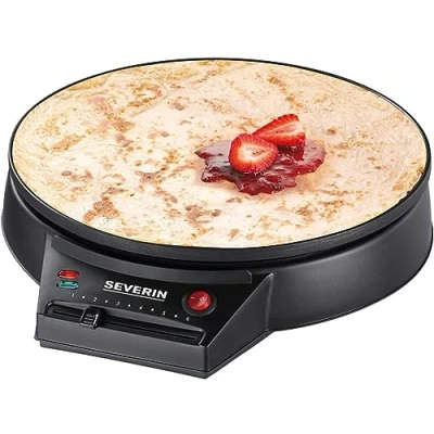 Immagine di SEVERIN CM 2198 Crepiera elettrica di grandi dimensioni (30 cm), Piastra per crepes, gallette e piadine, con controllo variabile della temperatura