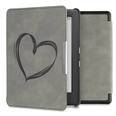 Immagine di kwmobile Custodia eReader Compatibile con Kobo Glo HD/Touch 2.0 Cover eBook Reader Flip Case Magnetica Pelle PU Cuore